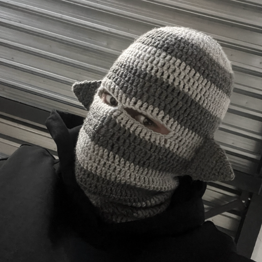 CROCHETED DEMON MASK STRIPES